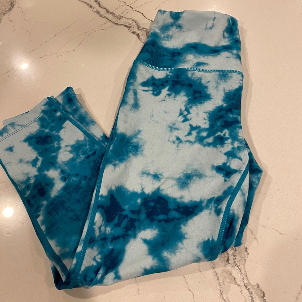 Zella Yoga/Pilates capris.  High waisted tie-dye